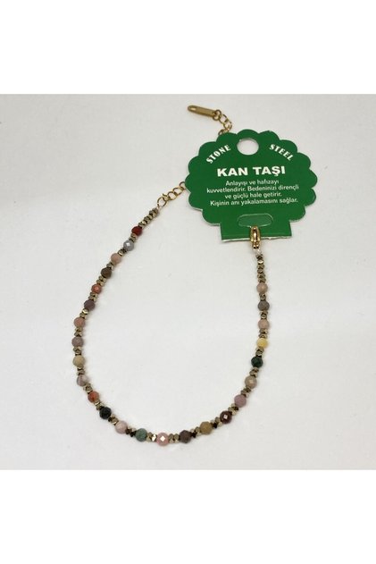 Kan Taşı Doğal Taş Bileklik