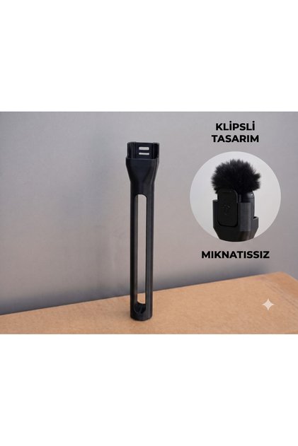 Mic 3 El Tipi Mikrofon Tutucu – Ergonomik Röportaj Ve Video Aparatı - Uzun Model (20 cm)