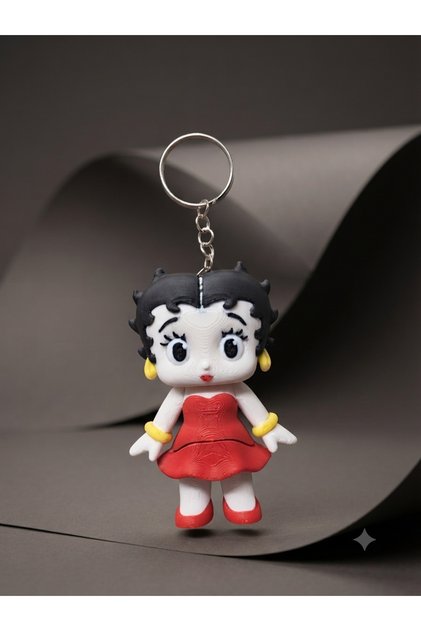 Betty Boop Cartoon Keychain - Betty Boop Cartoon Keychain Charm