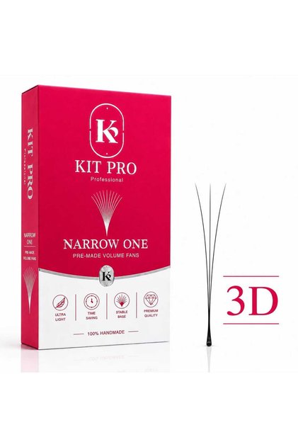 Gene false 3D înguste, prefabricate, tip un singur fir | Evantaie prefabricate KiTPro Mix D