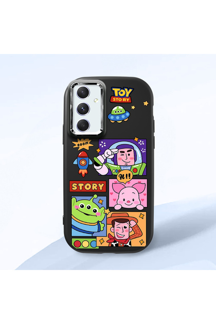 Samsung Galaxy A54 Compatible Black Silicone Case with Shock-Absorbing Camera Protections