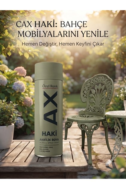 CAX Rengi Akrilik Sprey Boya 400ml - Ahşap Bahçe Mobilyası ve Hobi Boyası