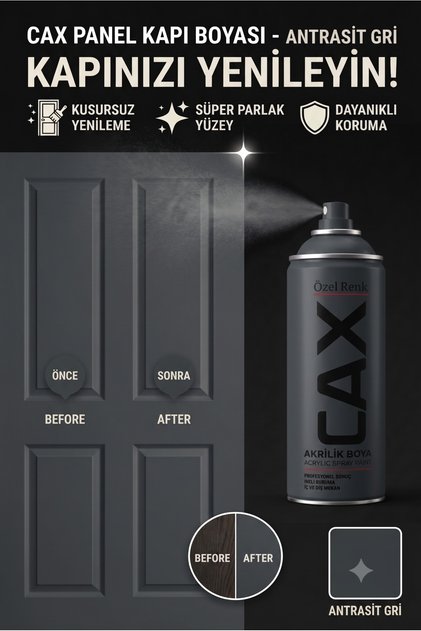 CAX Panel Kapı Boyası - Akrilik Boya Ahşap Ve MDF Kapı Yenileme Boyası