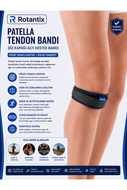 Patella Tendon Tape Knee Brace - Silicone Pad Supported Relief for Tendon and Knee Pain Athlete Protection
