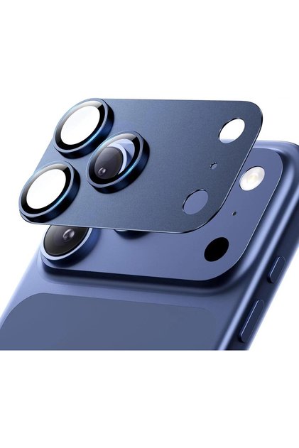 For iPhone 17ProMax Blue For Phone 17 Pro Max 17 Pro Camera Lens Protector Strong Adsorption Metal Z
