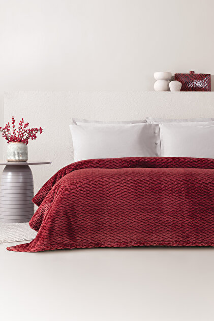 Carsten Wellsoft Single Blanket - Burgundy