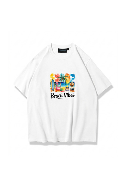 Unisex Beach Vibes Tshirt White Printcraft