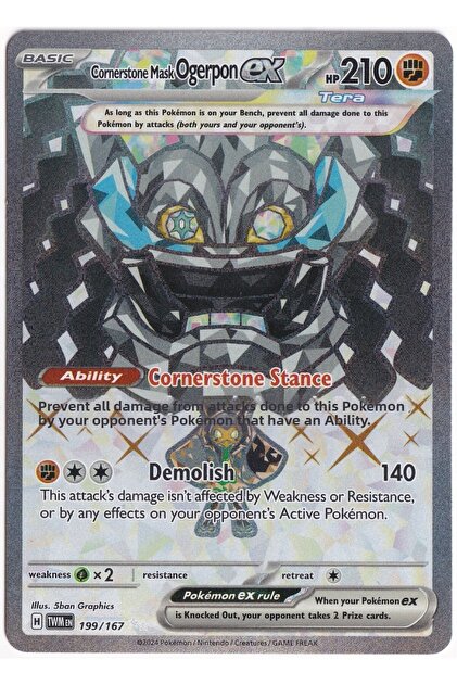 Cornerstone Mask Ogerpon Ex # 199 - Twilight Masquerade - Card (Mint)