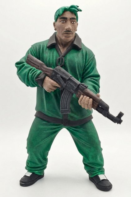 GTA San Andreas Temalı - 3D Baskı El Boyaması "Gangsta" Koleksiyon Figürü - 20CM