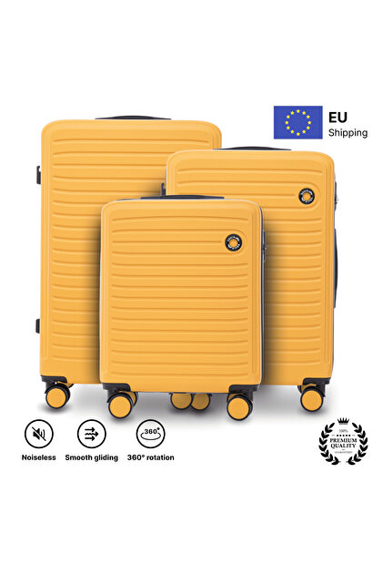 Set de 3 valize rigide de călătorie ABS+ COOT (28"/24"/20") Durabile | Roți pivotante la 360°