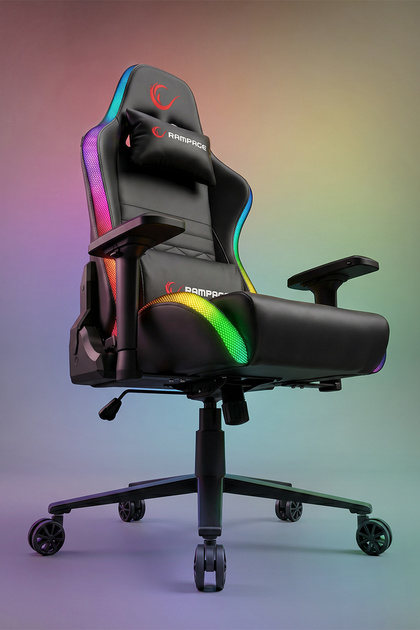 Kl-r19 Moncher Rgb Aydınlatmalı Oyuncu Koltuğu Siyah