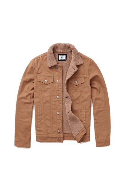 R.Lion Fur Denim Coat Premium Denim --K.Camel--