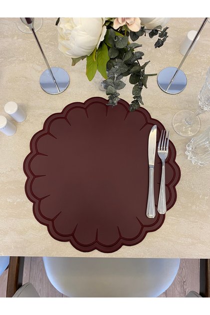 Amor Burgundy Color Leather American Service Set