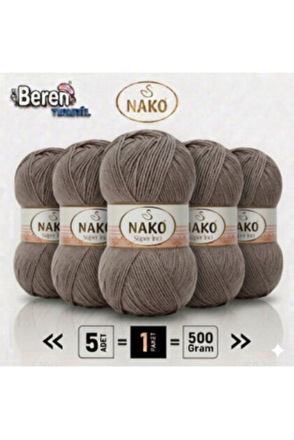 Nako Süper İnci - 219 Deve Tüyü - 5'li Paket - 100gr/260m - El
