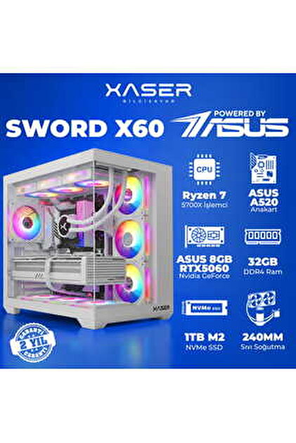 Zeiron Warrior Eagle X55 Ryzen 7 5700X 32GB 1TB M.2 SSD RTX5060 27