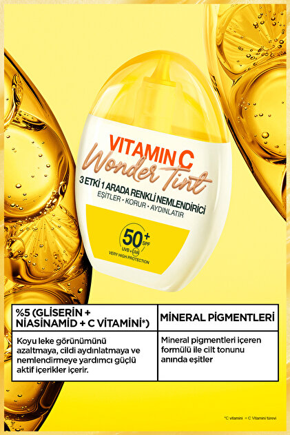 Garnier C Vitamini Wonder Tint 3 Etki 1 Arada Renkli Nemlendirici