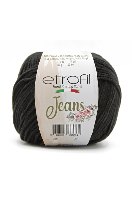 Jeans Örgü İpi Siyah %55 Pamuk %45 Akrilik 50g 160m (042)