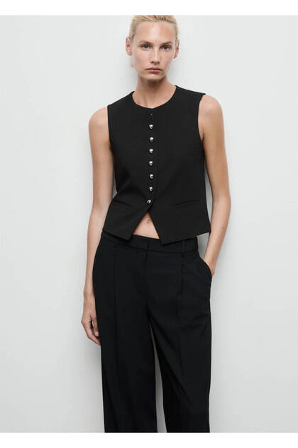 Buttoned suit vest