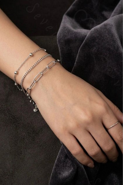 Three Chain Steel Bracelet | Steel Chain Bracelet | It Doesn'T Get Dark | St Series