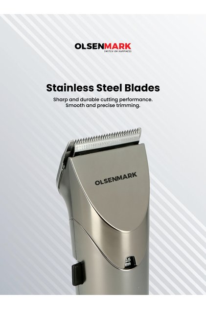 Rechargeable Hair & Beard Trimmer 120 Min Use, Waterproof, 3 Combs, Precision Dial