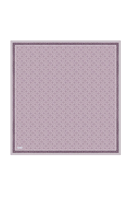 Lavender Dream Pattern Twill Silk Scarf