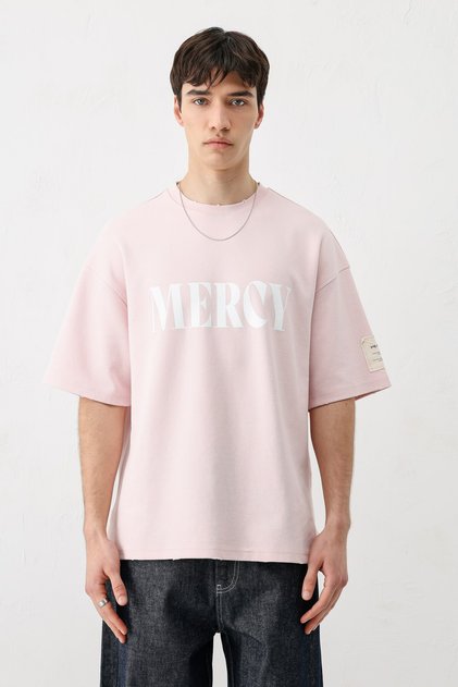 Printed Oversize T-shirt Pink