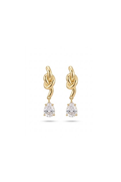 Steel Marquise Earrings Gold