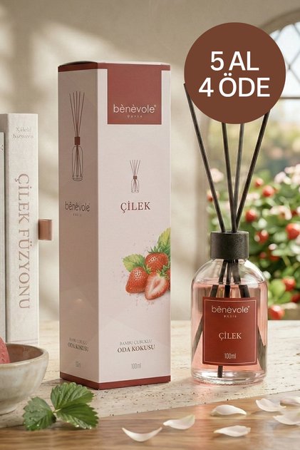Çilek Bambu Çubuklu Oda Kokusu 100 ml | Çilek, Ahududu ve Yasemin - Yaz Esintisi
