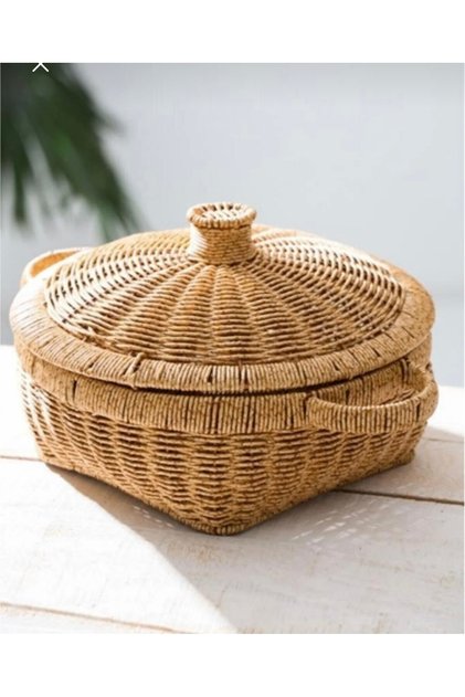 Luxury Multi-Purpose Pot-Looking Wicker Basket 27 cm