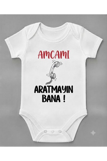 Don'T Look for My Uncle, Print on Me, Baby Bodysuit with Snap Fasteners