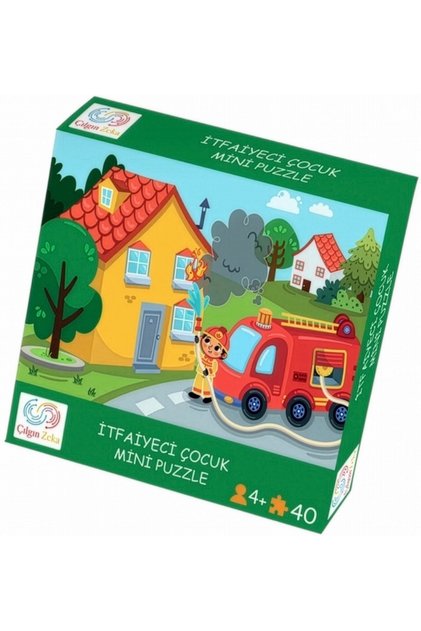 İtfaiyeci Çocuk Mini Puzzle 40 Parça 3-7 Yaş Çocuk Puzzle Yapboz