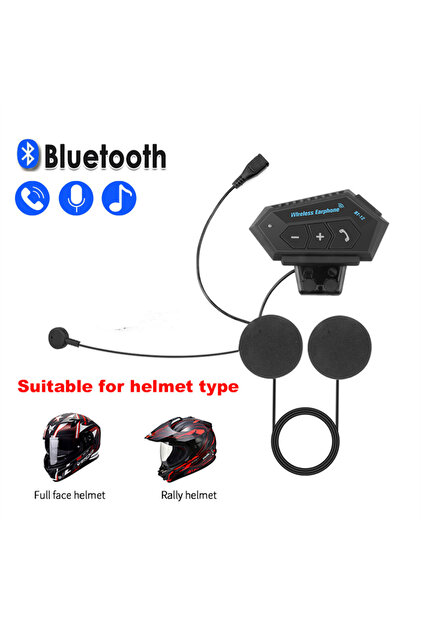 kebidumei Soft Microphone Motorcycle BT Helmet Headset Wireless Hands-free Call Kit Stereo Anti-inte