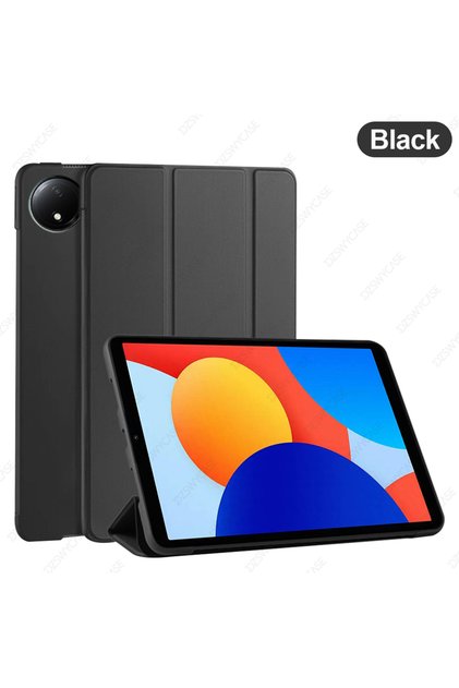 Black Case for Redmi Pad SE 8.7 inch 2024, Silicone Tablet Case, Slim Trifold Stand, Smart Cover...