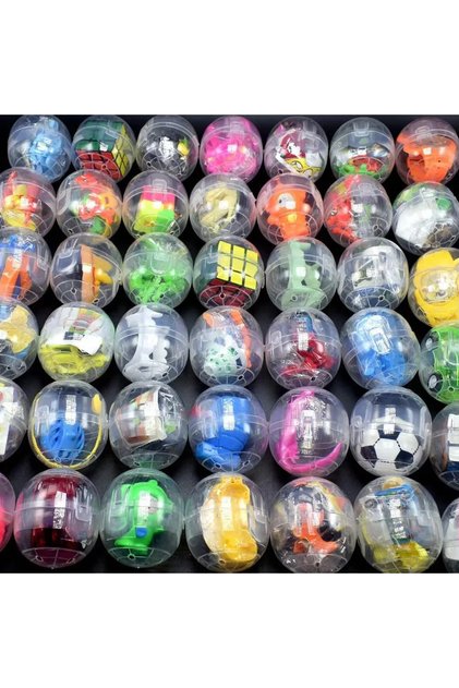 47mm x 55mm 10PCS random--Q 5/10 Pack 55mm Transparent Eggshell Mixed Toys Birthday Party Gifts Priz