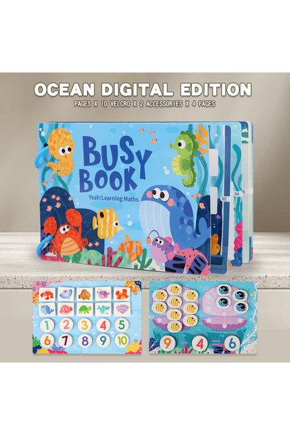 Ocean Montessori Baby Busy Book My First Quiet Book Paste Early Learning Education Toy Children Toy