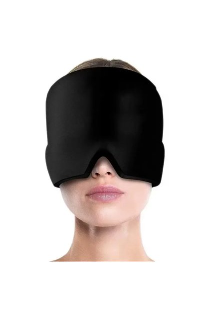 black Migraine Relief Hat headache hat Gel Hot Cold Therapy Ice Cap For Relieve Pain Ice Hat Eye Mas
