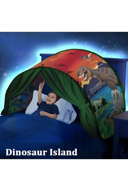 Dinosaur no light Funy Dream Tent with light for Kids Bed with Storage Pocket Foldable Kids Tent on
