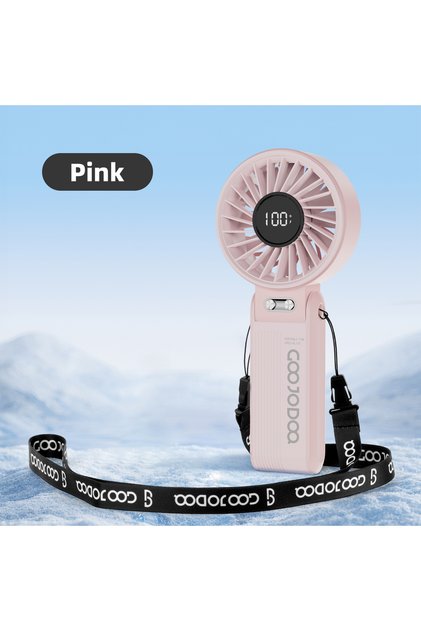 Pink GOOJODOQ Portable Versatile Mini Fan Quiet and High-speed Airflow 100-level Stepless Speed 4000
