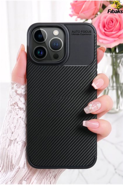 iPhone 15 Pro Max Case with Camera Protrusion, Carbon Fiber Pattern, Color-Resistant Protective Cover Case