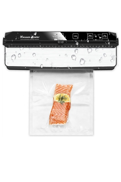 EU Plug black white Electric Home Professional Food Vacuum Sealer Machine Widen Double Pump Thermal