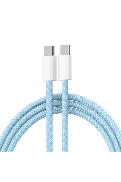 2m Blue 60W PD Fast Charging USB C to USB C Cable for Apple iPhone 17 16Pro Max/15/Plus Type-C Quick