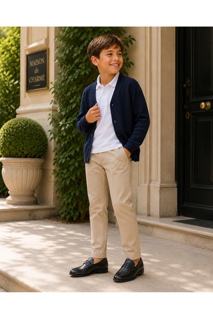 Erkek Çocuk Çift Şeritli Klasik Loafer
