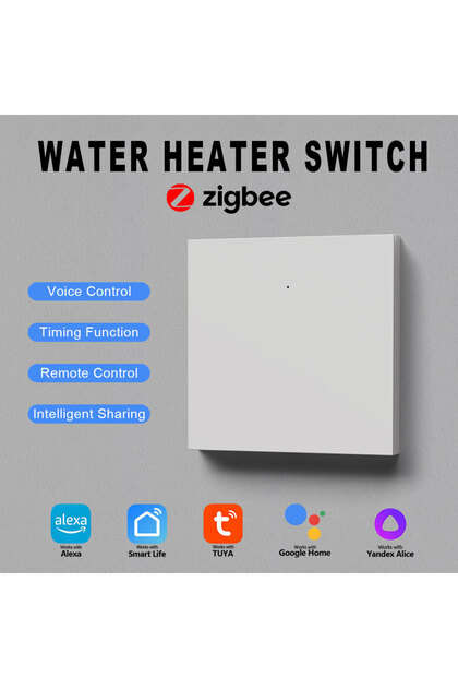 110-240V EU standard 108DZN-WHITE-40A Zigbee Water Heater Large Button Switch Remote and Timer Contr