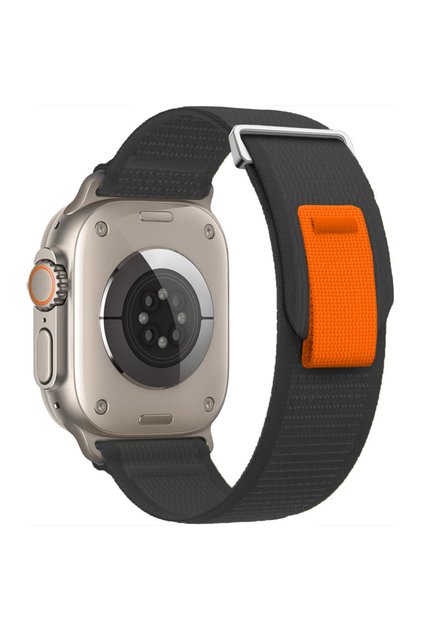 Найлонова каишка Trail Apple Watch SE/9/8/7/6/5/4/3/2/1 - 42/44/45/49MM, регулируема, черен