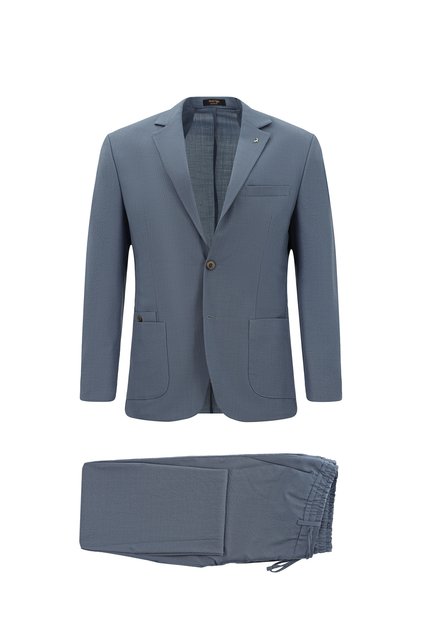 7 Drop Super Slim Fit Extra Slim Fit Wool Piece Plaid Waist Elastic Drawstring Seersucker Suit