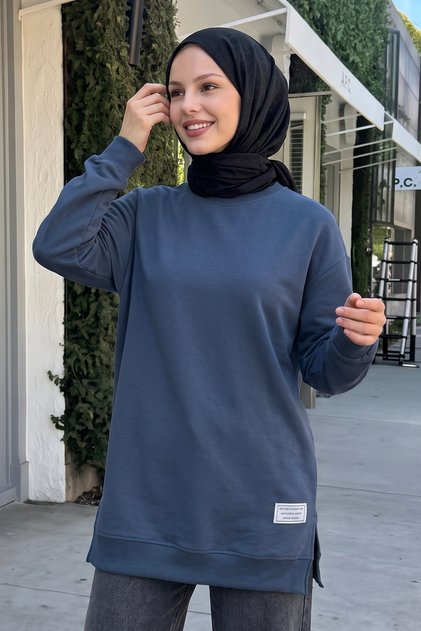 Етикет Detay Basic Grey туника