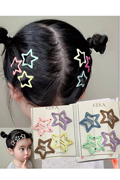 Snap Star Hair Clip-9 Pieces