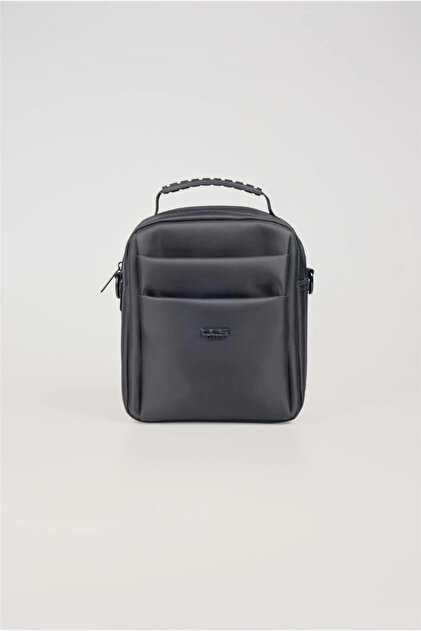 Men's Messenger Bag Crossbody Strap Daily Use Stylish Lightweight Multi-Compartment Black 31574