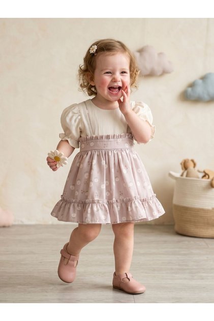 Daisy Patterned Stylish and Comfortable Baby Dress