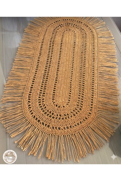Straw-Colored Paper Table Runner, Balcony Table Runner